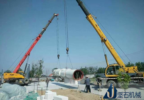 商洛客戶復合肥烘干機裝車發貨現場